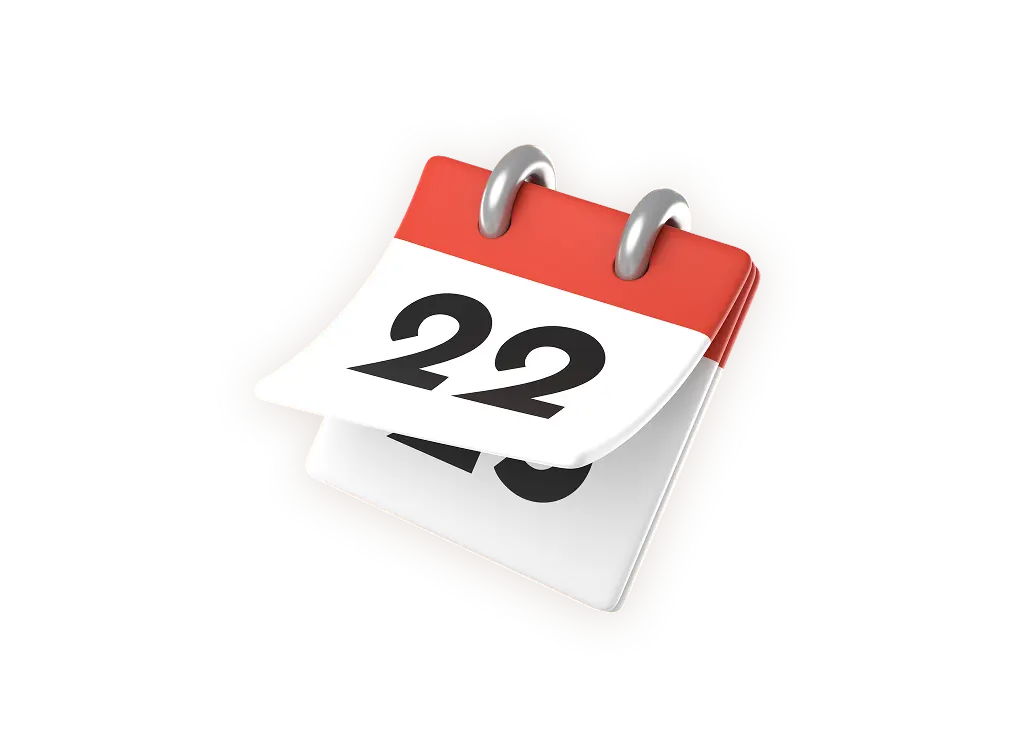 Calendar icon 3D Calendar icon 3D